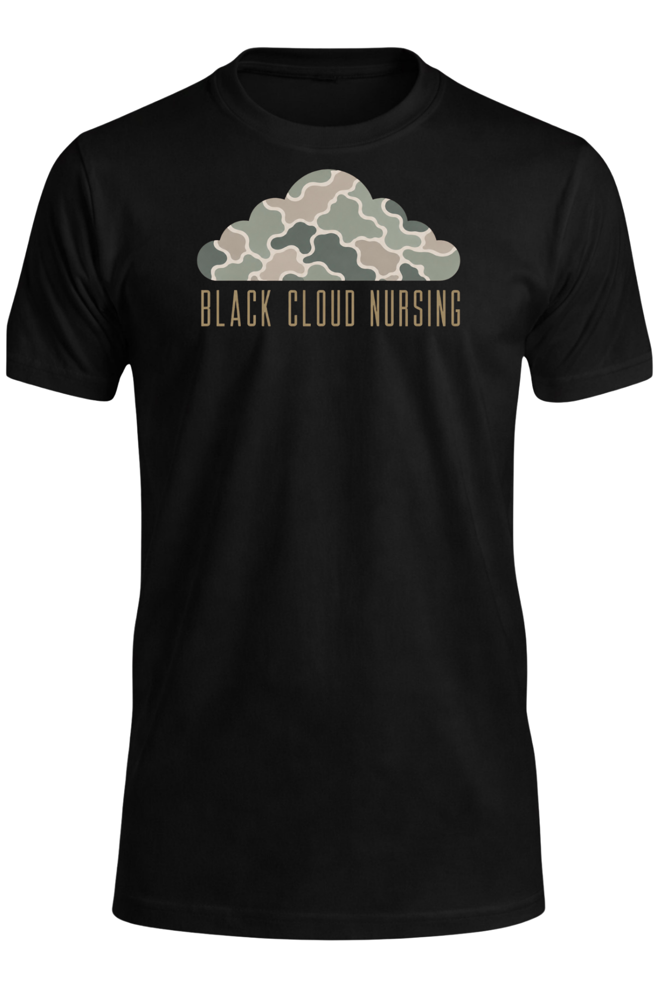 Black Cloud Camo Minimalist T-Shirt