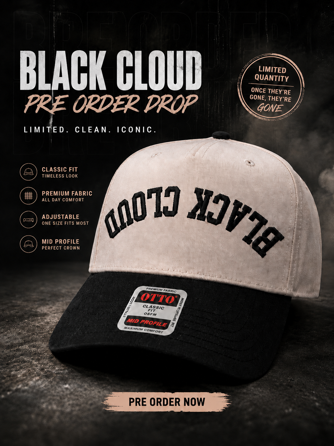 Upside Down Black Cloud Hat