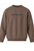 Black Cloud Minimalist Brown Crewneck