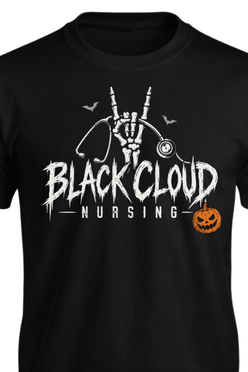 Black Cloud Nursing Halloween T-Shirt